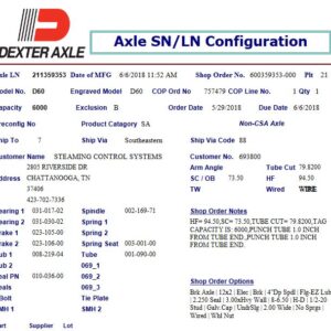 4" Drop 6K build per serial number
